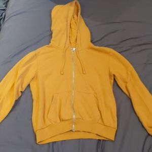 H&M Mustard Yellow Zip-up Hoodie